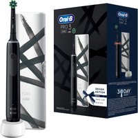 Oral-B - Elektrische Zahnbürste 'Pro 3 + Reiseetui Streifen Design' in Schwarz von Oral-B