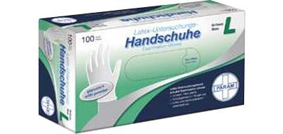 HANDSCHUHE Einmal Latex puderfrei L 100 St von Param GmbH