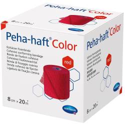 PEHA-HAFT Color Fixierbinde latexf.8 cmx20 m rot von Paul Hartmann AG