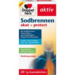 DOPPELHERZ Sodbrennen akut+protect Kautabletten 20 St Kautabletten von Queisser Pharma GmbH & Co. KG