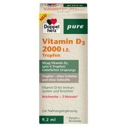 Dopppelherz pure Vitamin D3 2000 I.E. von Queisser Pharma GmbH & Co. KG