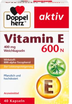 DOPPELHERZ Vitamin E 600 N Weichkapseln 40 St von Queisser Pharma GmbH & Co. KG