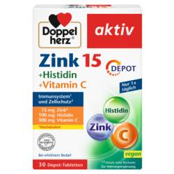 DOPPELHERZ Zink 15 mg+Histidin+Vit.C Depot aktiv 32.1 g von Queisser Pharma GmbH & Co. KG