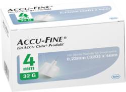 ACCU FINE sterile Nadeln f.Insulinpens 4 mm 32 G 100 St von Roche Diabetes Care Deutschland GmbH