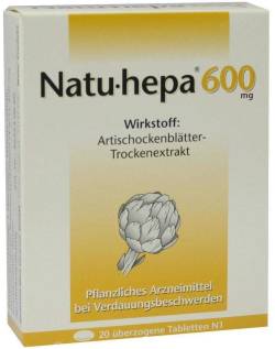 Natu Hepa 600 mg 20 Überzogene Tabletten von Rodisma-Med Pharma GmbH