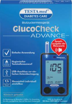 TESTAMED GlucoCheck Advance Star.-Kit mg/dl mmol/l 1 St von Sebapharma GmbH & Co.KG