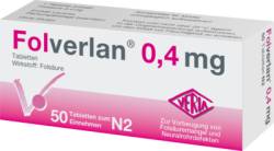 FOLVERLAN 0,4 mg Tabletten 50 St von Verla-Pharm Arzneimittel GmbH & Co. KG