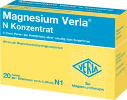 MAGNESIUM VERLA N Konzentrat Plv.z.H.e.L.z.Einn. 20 St von Verla-Pharm Arzneimittel GmbH & Co. KG