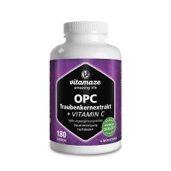"OPC TRAUBENKERNEXTRAKT hochdosiert+Vitamin C Kaps. 180 Stück" von "Vitamaze GmbH"