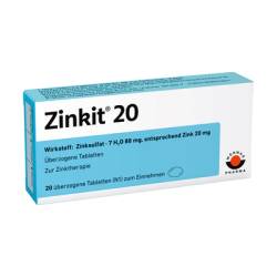 ZINKIT 20 �berzogene Tabletten 20 St von W�rwag Pharma GmbH & Co. KG