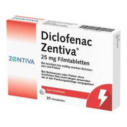 DICLOFENAC Zentiva 25 mg Filmtabletten 20 St von Zentiva Pharma GmbH