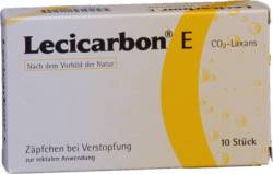 LECICARBON E CO2 Laxans Erwachsenensuppositorien 10 St von athenstaedt GmbH & Co KG