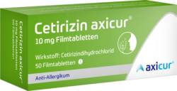 CETIRIZIN axicur 10 mg Filmtabletten 50 St von axicorp Pharma GmbH