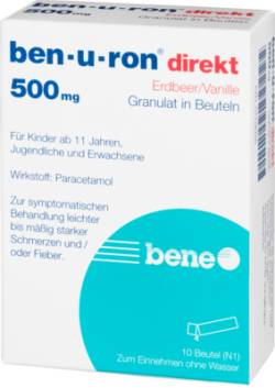 BEN-U-RON direkt 500 mg Granulat Erdbeer/Vanille 10 St von bene Arzneimittel GmbH