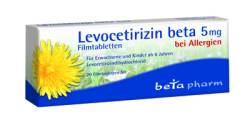LEVOCETIRIZIN beta 5 mg Filmtabletten 20 St von betapharm Arzneimittel GmbH