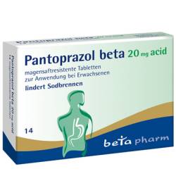 PANTOPRAZOL beta 20 mg acid magensaftres.Tabletten 14 St von betapharm Arzneimittel GmbH