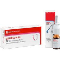 Cetirizin AL 10mg (100 stk) und Nasenspray AL 0,1% (10 ml) von AL Aliud Pharma