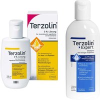 Terzolin LÃ¶sung 2% + Expert Shampoo bei fettiger Kopfhaut von Terzolin