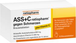 ASS + C-ratiopharm gegen Schmerzen Brausetabletten 10 St von ratiopharm GmbH