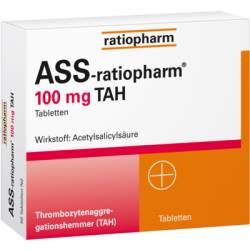 ASS-ratiopharm 100 mg TAH Tabletten 100 St von ratiopharm GmbH
