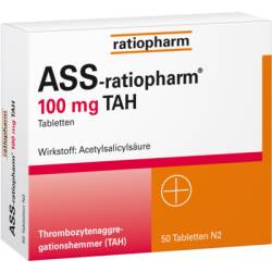 ASS-ratiopharm 100 mg TAH Tabletten 50 St von ratiopharm GmbH