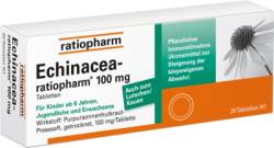 ECHINACEA-RATIOPHARM 100 mg Tabletten 20 St von ratiopharm GmbH