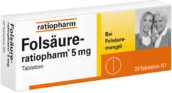 FOLS�URE-RATIOPHARM 5 mg Tabletten 20 St von ratiopharm GmbH