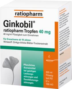 GINKOBIL-ratiopharm Tropfen 40 mg 200 ml von ratiopharm GmbH