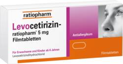 LEVOCETIRIZIN-ratiopharm 5 mg Filmtabletten 20 St von ratiopharm GmbH