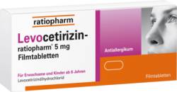 LEVOCETIRIZIN-ratiopharm 5 mg Filmtabletten 50 St von ratiopharm GmbH