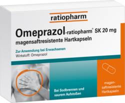 OMEPRAZOL-ratiopharm SK 20 mg magensaftr.Hartkaps. 14 St von ratiopharm GmbH