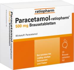 PARACETAMOL-ratiopharm 500 mg Brausetabletten 20 St von ratiopharm GmbH