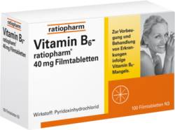 VITAMIN B6-RATIOPHARM 40 mg Filmtabletten 100 St von ratiopharm GmbH
