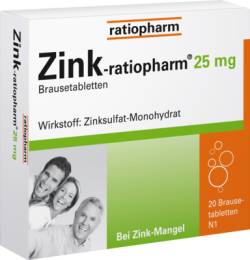 ZINK-RATIOPHARM 25 mg Brausetabletten 20 St von ratiopharm GmbH